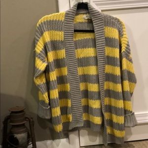 Chunky knit cardigan sweater